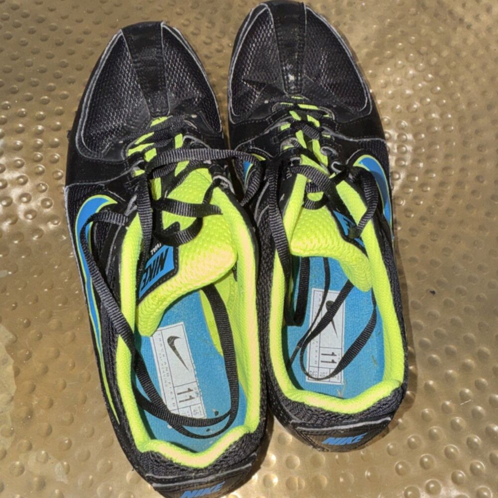 Nike Rival MD Track Spike Running Shoes Black Blue Yellow size 11 - Picture 6 of 11